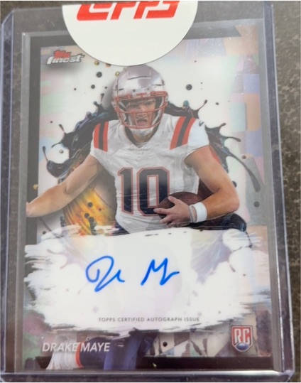 2024 Topps Finest Rookie Finest Autographs #RFA-DM Drake Maye — front