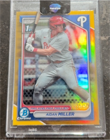 2024 Bowman Chrome Prospects 1st #BCP-27 Aidan Miller — front