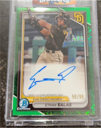 2024 Bowman Chrome #BMA-ES Ethan Salas — front