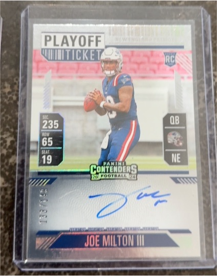 2024 Panini Contenders Playoff Ticket #Joe Milton III — front