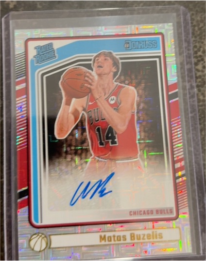 2024-25 Panini Donruss #255 Matas Buzelis Rated Rookie Auto Choice — front