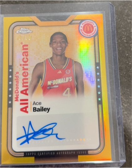 2024 Topps Chrome McDonald's All-American Ace Bailey — front