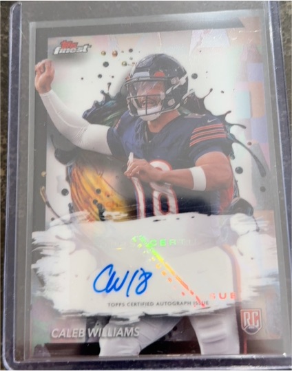 2024 Topps Finest Rookie Finest Autographs #RFA-CW Caleb Williams — front