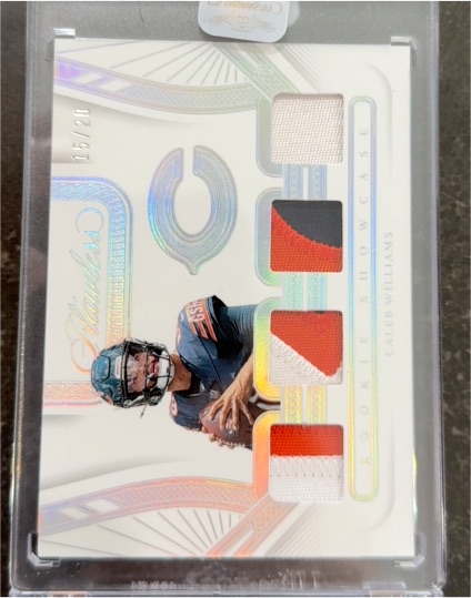 2022 Panini Flawless #1 Caleb Williams Rookie Patch Autograph — front
