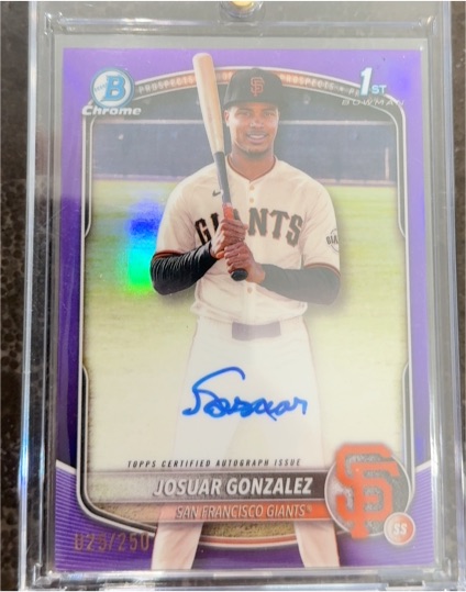 2025 Bowman Chrome #CPA-JD Josuar Gonzalez — front