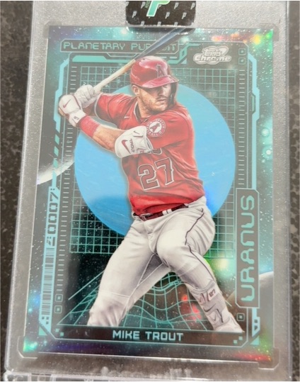 2023 Topps Cosmic Chrome Planetary Pursuit Uranus #2 Mike Trout — front