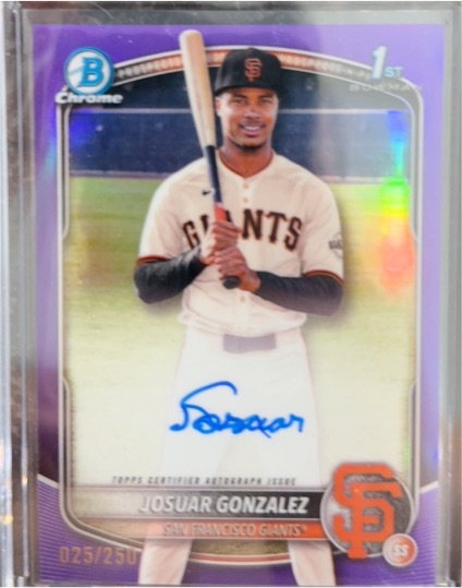 2025 Bowman Chrome #CPA-JD Josuar Gonzalez — front