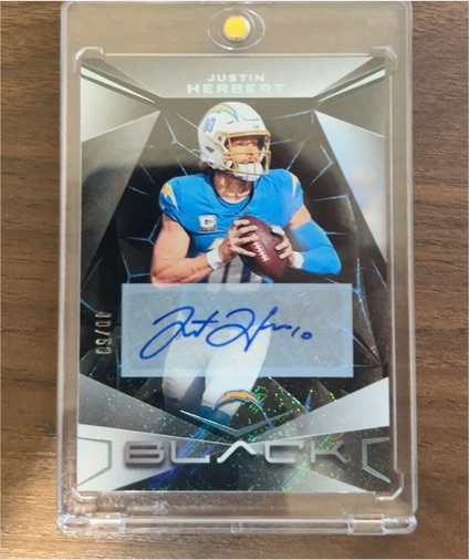 2024 Panini Black #10 Justin Herbert — front