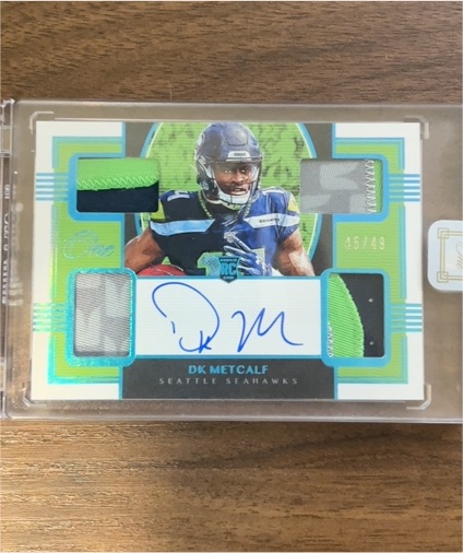 2019 Panini One #58 DK Metcalf — front