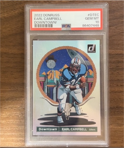 2022 Donruss Downtown #DTEC Earl Campbell — front