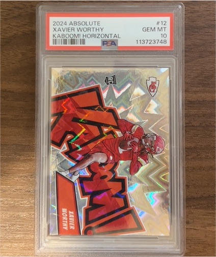 2024 Panini Absolute #12 Xavier Worthy Kaboom! Horizontal — front
