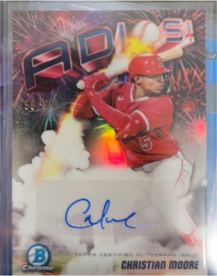 2025 Bowman Chrome Adios #AD-19 Christian Moore — front