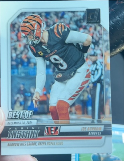 2025 Panini Donruss Instant #INS-JBW Joe Burrow — front