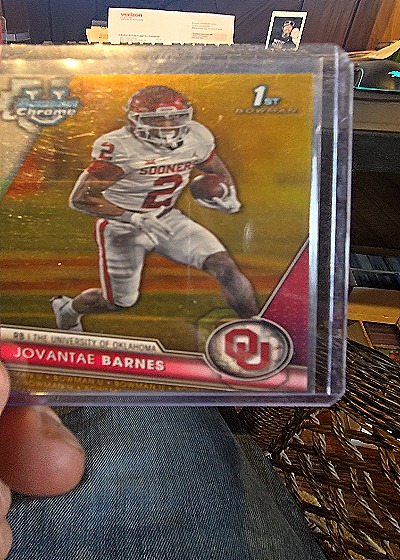2023 Bowman University Chrome #196 Jovantae Barnes — front
