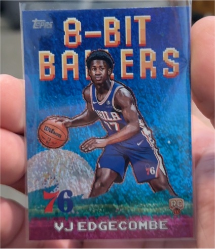 2025-26 Topps Basketball #8B-33 VJ Edgecombe 8-Bit Ballers Rookie RC — front