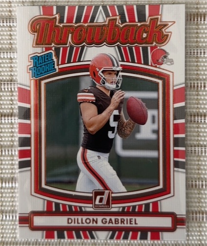 2025 Donruss #15 Dillon Gabriel Throwback Rated Rookie — front