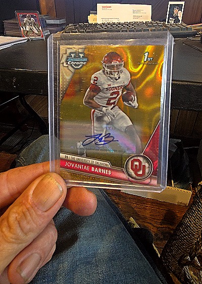 2023 Bowman University Chrome #196 Jovantae Barnes — front