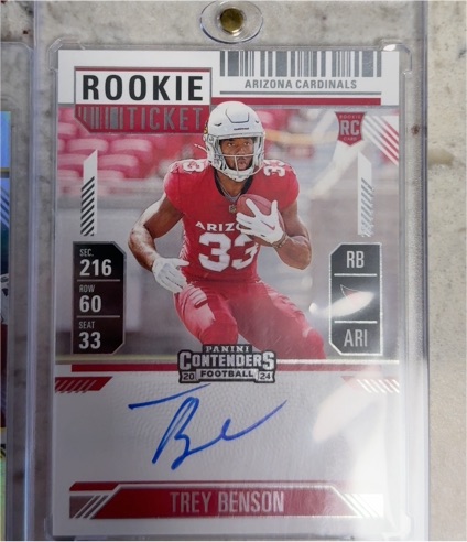 2024 Panini Contenders Rookie Ticket #RC Trey Benson — front