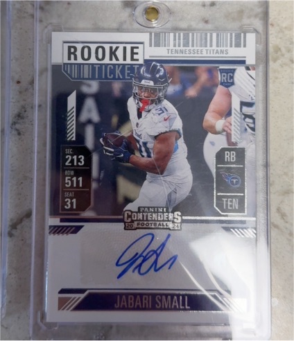 2024 Panini Contenders Rookie Ticket #201 Jabari Small — front