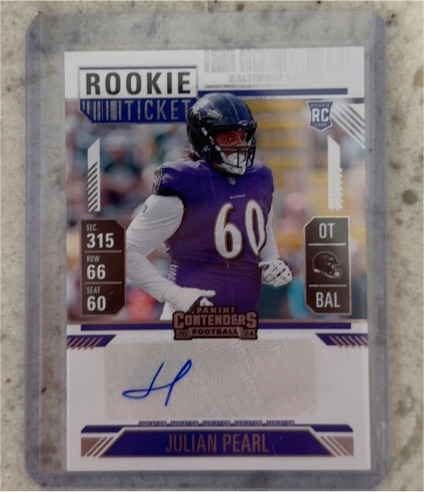 2024 Panini Contenders #157 Julian Pearl Rookie Ticket — front