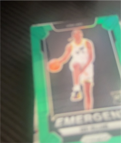 2024-25 Panini Prizm - Emergent Zaccharie Risacher #6 Green Prizm (RC) — front