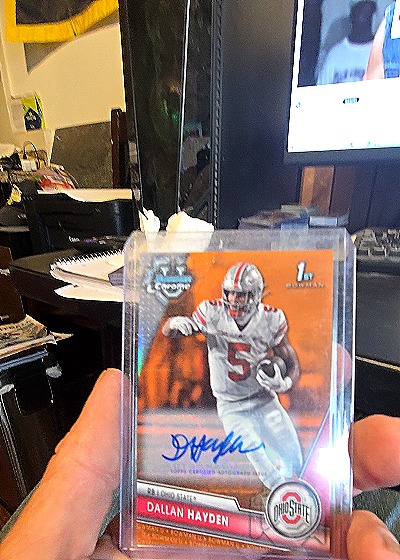 2023 Bowman University Chrome #1 Dallan Hayden — front