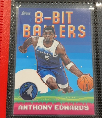 2025-26 Topps Basketball 8-Bit Ballers #8B-18 Anthony Edwards — front