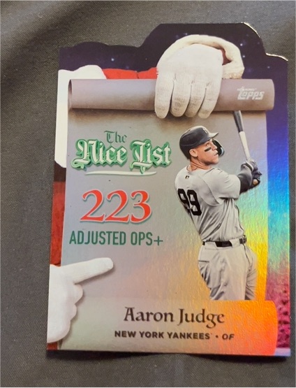 2025 Topps Holiday #MNL-25 Aaron Judge — front