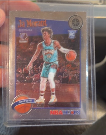 2019-20 Panini NBA Hoops Premium Stock #297 Ja Morant Tribute Rookie — front