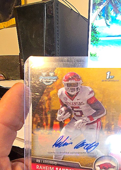 2024 Bowman Chrome #1st Bowman Raheim Sanders — front