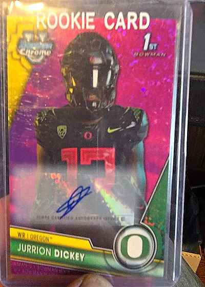 2023 Bowman University Chrome #105 Jurrion Dickey — front