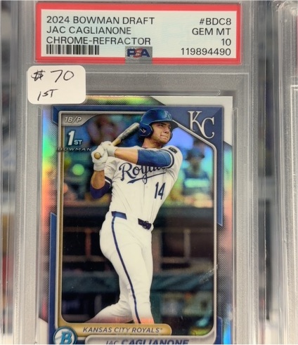 2024 Bowman Draft Chrome-Refractor #BDC8 Jac Caglianone — front