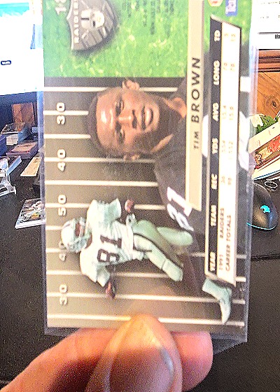 1990 Pro Set #81 Tim Brown — back