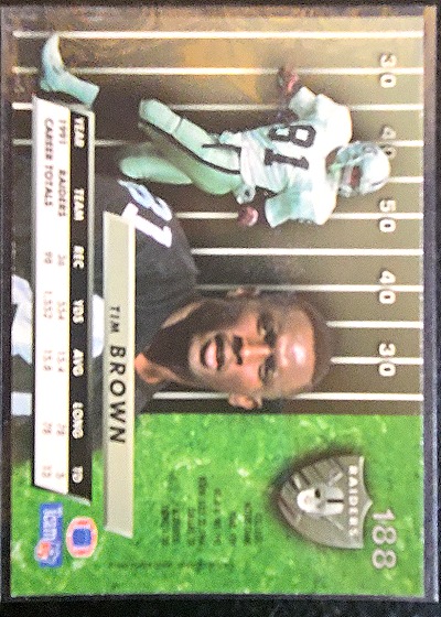 1992 Fleer Ultra #188 Tim Brown — back