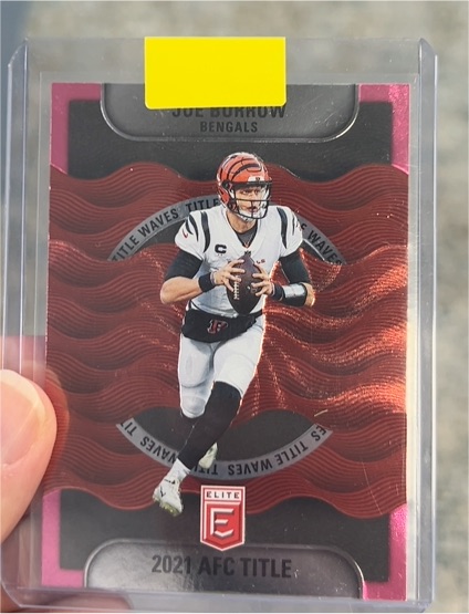 2022 Panini Donruss Elite Title Waves Green #TW10 Joe Burrow — front