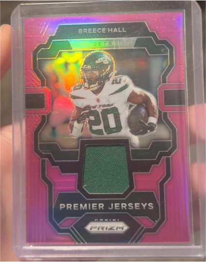 2023 Panini Prizm Premier Jerseys #25 Breece Hall — front
