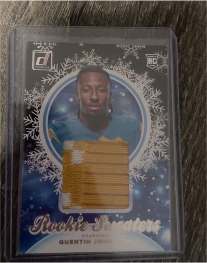 2023 Panini Donruss Rookie Holiday Sweaters #HS-QJO Quentin Johnston — front