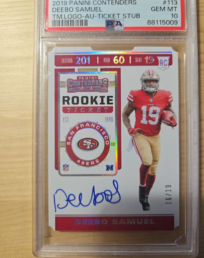 2019 Panini Contenders #113 Deebo Samuel Rookie Ticket — front