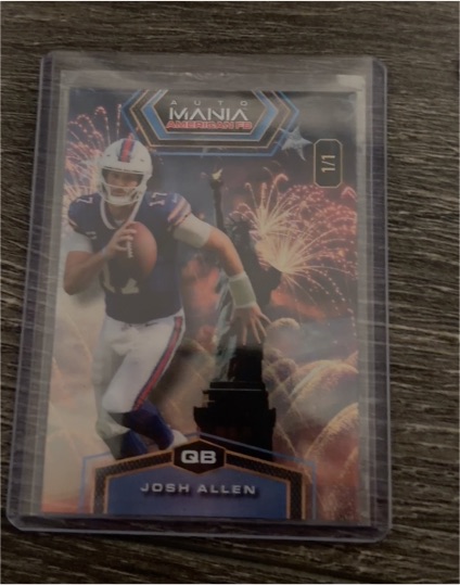 2024 Wild Card Auto Mania American FB #1/1 Josh Allen — front