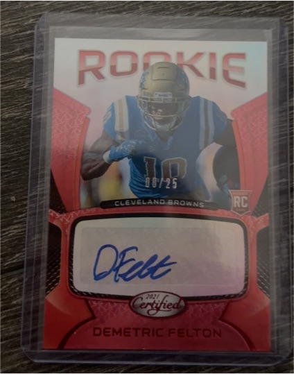 2021 Panini Certified #RS-DF Demetric Felton Rookie Autograph — front