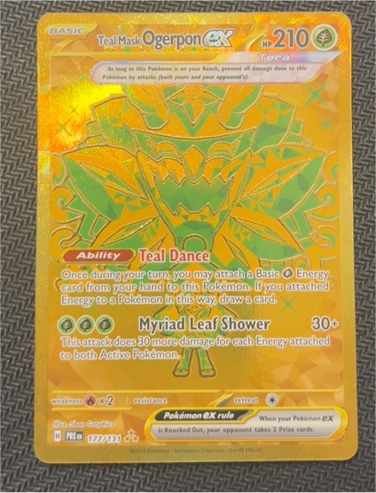 2023 Pokémon Prismatic Evolutions #177 Teal Mask Ogerpon ex — front