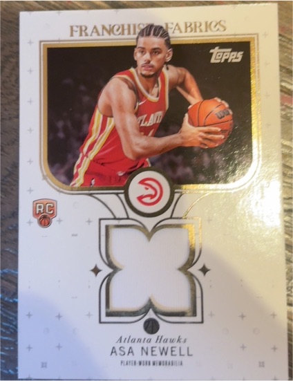 2025-26 Topps Franchise Fabrics #FF-AN Asa Newell — front
