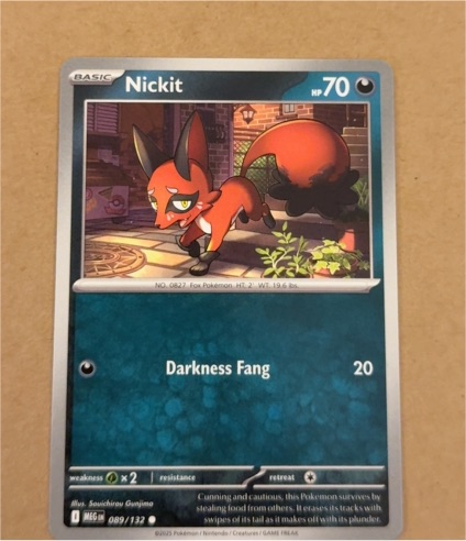 2023 Pokémon Mega Evolution ME01 #089 Nickit — front