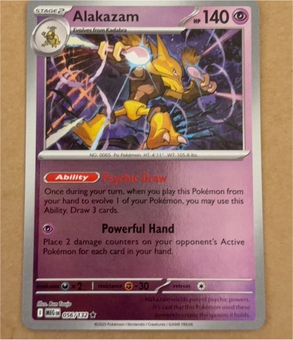 2023 Pokémon ME01: Mega Evolution #056 Alakazam — front