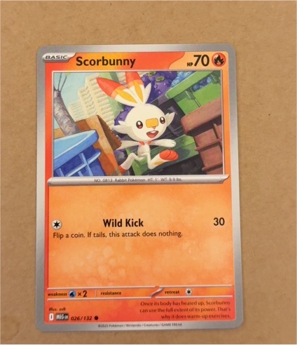 2021 Pokémon Mega Evolution #026 Scorbunny — front