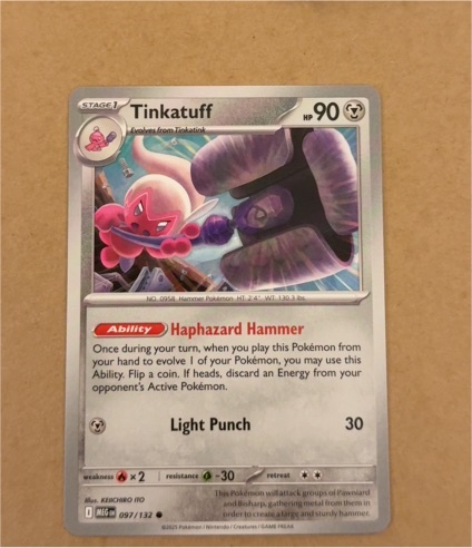 2025 Pokemon Mega Evolution #097 Tinkatuff — front