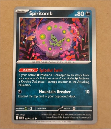 2025 Pokémon TCG Mega Evolution #087 Spiritomb — front