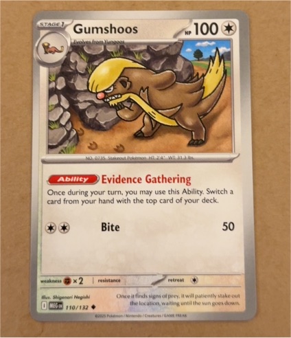 2025 Pokemon TCG Mega Evolutions #110 Gumshoos — front