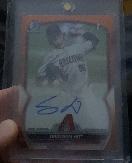 2023 Bowman Draft Chrome Autograph #CDA-GH Grayson Hitt — front