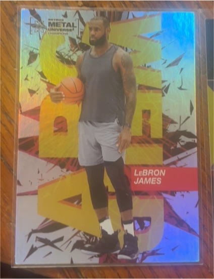 2021 Skybox Metal Universe Champions Arc Weld #AW-20 LeBron James — front
